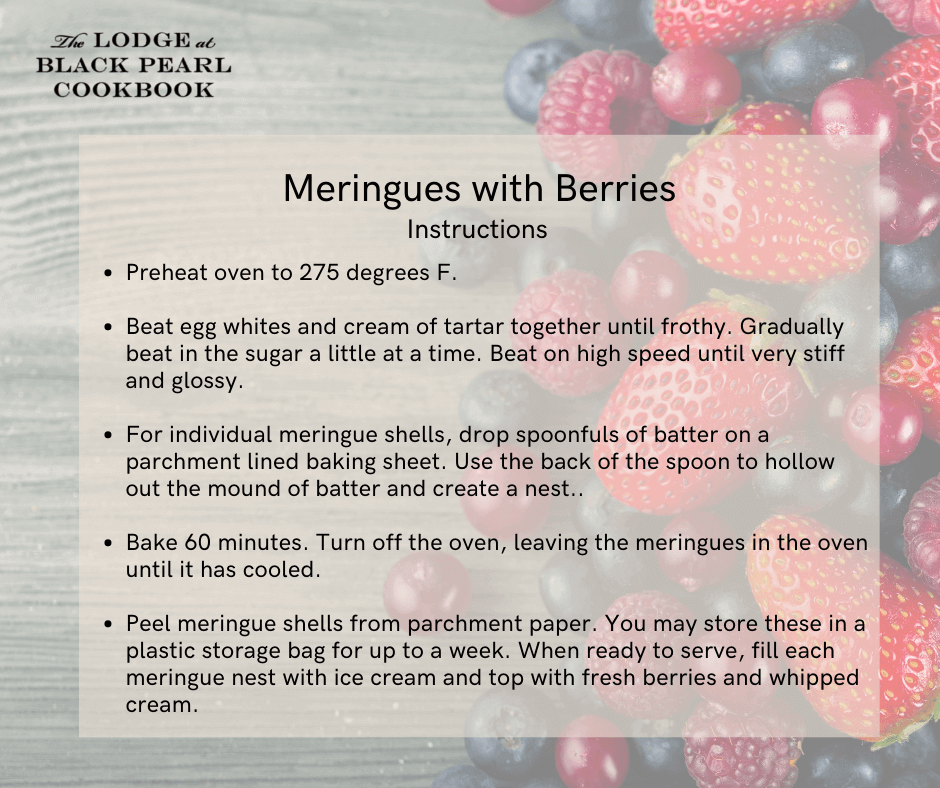 Meringues with Berries Instructions